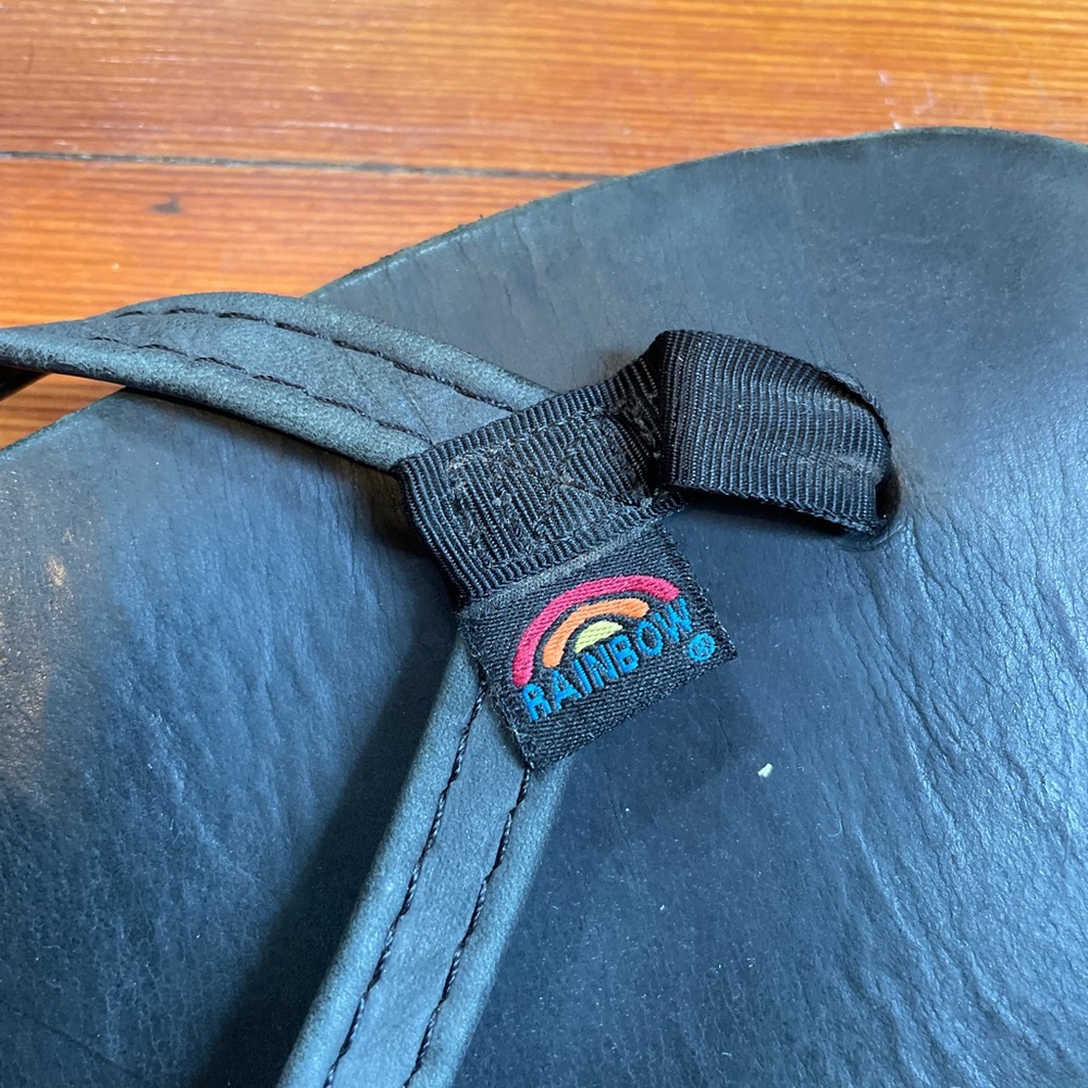 Black Rainbow Thin Strap Sandals - Picture 4 of 6
